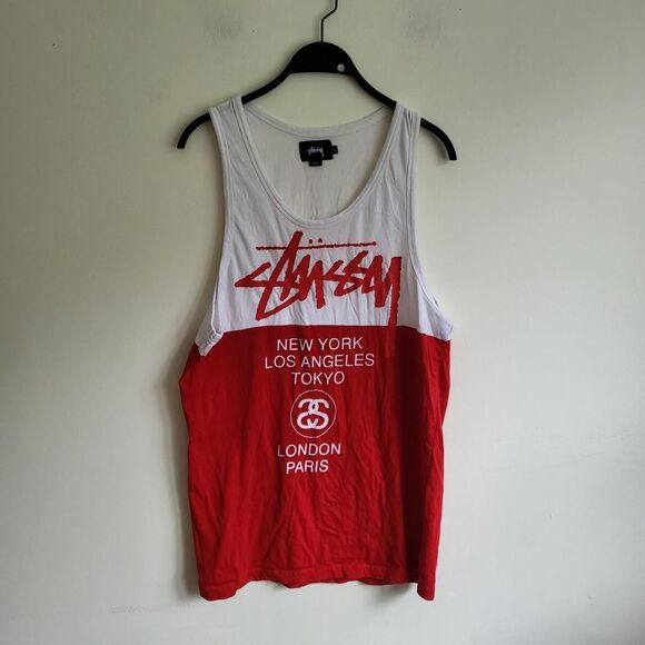 Stussy Spellout Tank Top, Men's Size Small,Vest - Picture 2 of 8